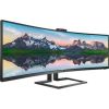 Philips Brilliance 499P9H 48.8" Dual Quad HD (DQHD) Curved Screen WLED LCD Monitor - 32:9 - Textured Black