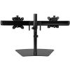 StarTech.com Dual Monitor Stand - Horizontal - For up to 24" VESA Monitors - Black - Adjustable Computer Monitor Stand - Steel &amp; Aluminum