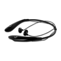 beFree Sound Bluetooth Wireless Active Sports Earbud Headphones in Black with Microphone