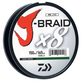 Daiwa J-Braid X8 Filler Spool 150M Dark Green 20 lb. Test